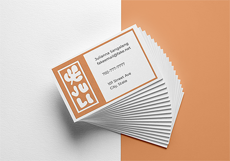business cards with a logo on them that say 'juli'